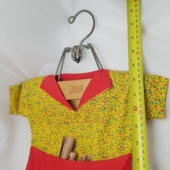 Vintage Clothespin Dress Bag w/ Wooden Clothespins - Picture 9 of 13
